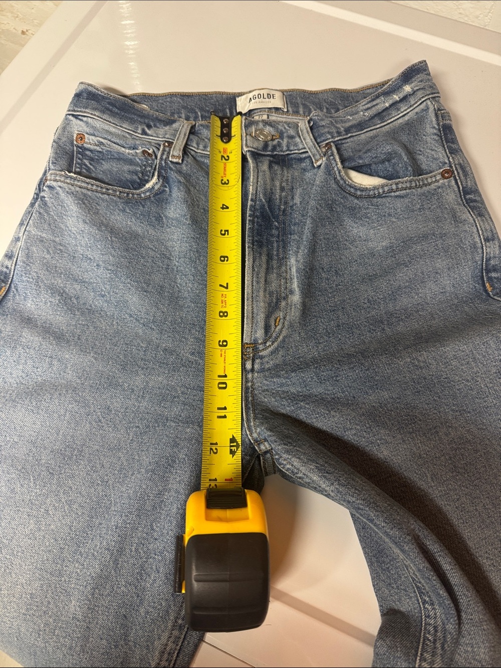 Agolde High Rise Stretch Stovepipe Jeans - Picture 7 of 9